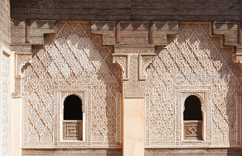 摩洛哥马拉喀什的Ali Ben Youssef Madrassa。